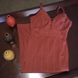 Orange/Brown fitted dress
